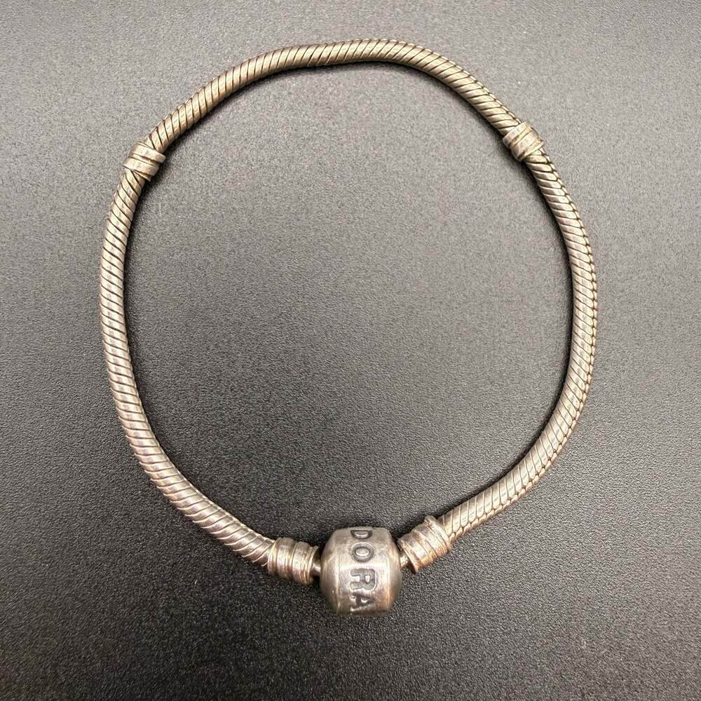 Authentic Pandora Sterling 925 Snake Chain Bracelet 3mm Silver Moments 7 1/4”